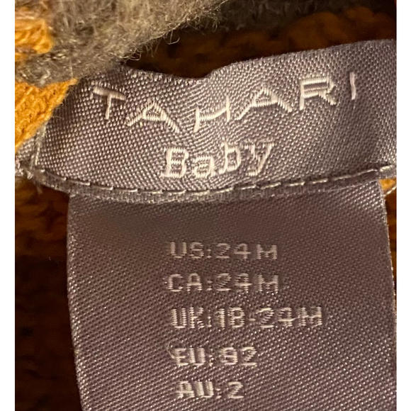 Girls knit Tahari Baby Dress, 24M, Mustard Yellow - Picture 5 of 6